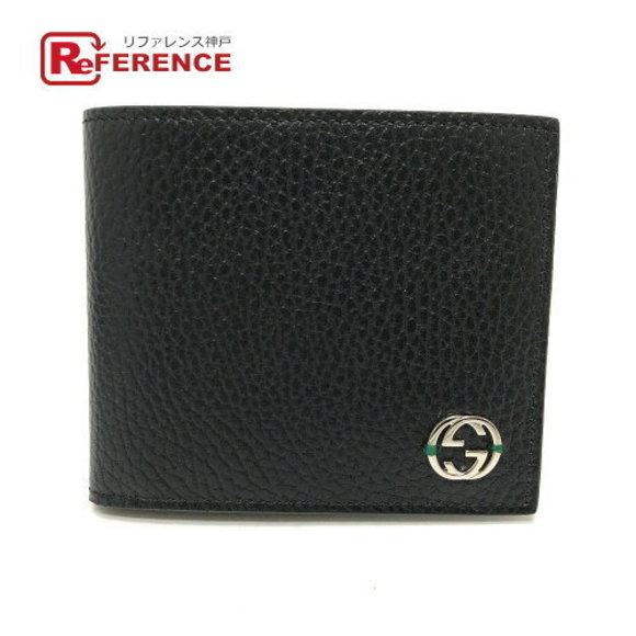 Gucci Interlocking GG Bifold Leather Wallet Black - Picture 1 of 9